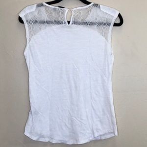 Saks Fifth Avenue Tops - BLUE Saks Fifth Avenue lacy white tank top SZ M Saks Fifth Avenue Tops - BLUE Saks Fifth Avenue lacy white tank top SZ M